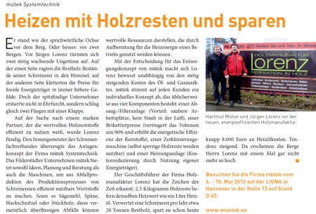 Heizen mit Holzresten