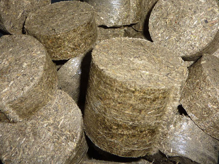 briquetted grass silage